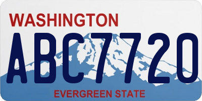 WA license plate ABC7720