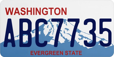 WA license plate ABC7735
