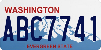 WA license plate ABC7741
