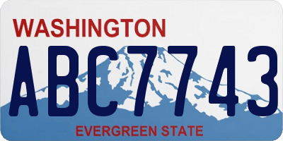 WA license plate ABC7743