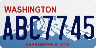 WA license plate ABC7745