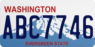 WA license plate ABC7746