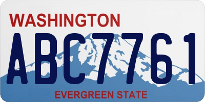 WA license plate ABC7761