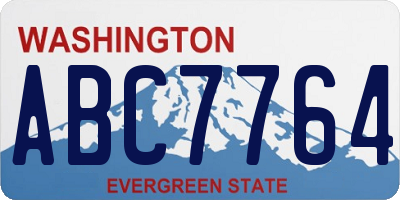 WA license plate ABC7764