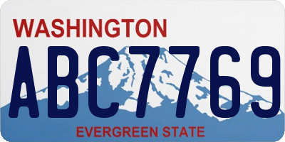WA license plate ABC7769