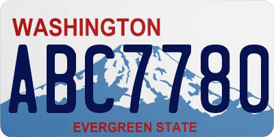WA license plate ABC7780