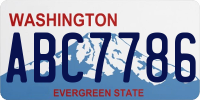 WA license plate ABC7786