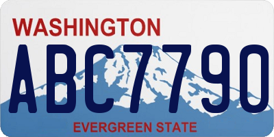 WA license plate ABC7790