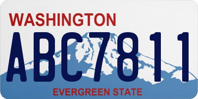WA license plate ABC7811