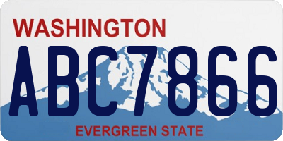 WA license plate ABC7866