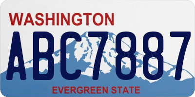 WA license plate ABC7887