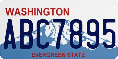 WA license plate ABC7895