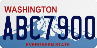 WA license plate ABC7900