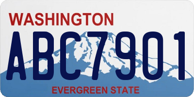 WA license plate ABC7901