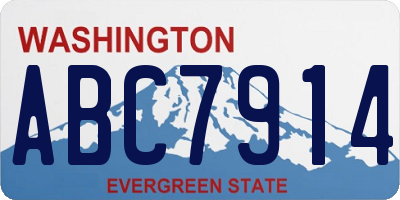 WA license plate ABC7914