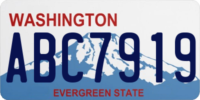 WA license plate ABC7919
