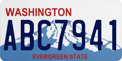 WA license plate ABC7941