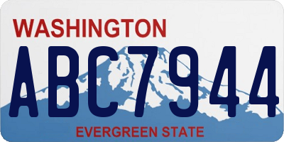 WA license plate ABC7944