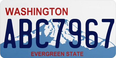 WA license plate ABC7967