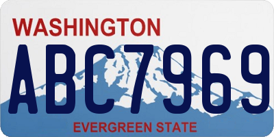 WA license plate ABC7969