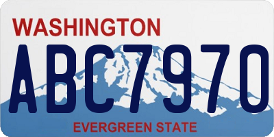 WA license plate ABC7970