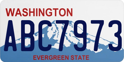 WA license plate ABC7973