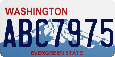 WA license plate ABC7975
