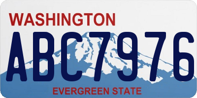 WA license plate ABC7976