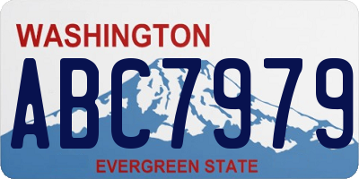 WA license plate ABC7979