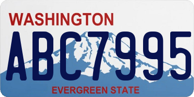 WA license plate ABC7995