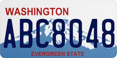 WA license plate ABC8048
