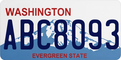 WA license plate ABC8093