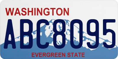 WA license plate ABC8095