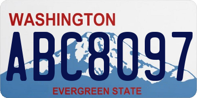 WA license plate ABC8097