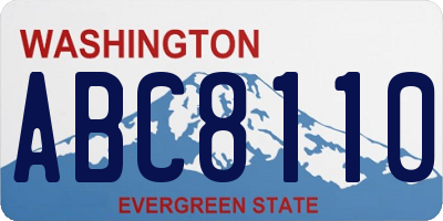 WA license plate ABC8110