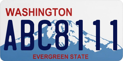 WA license plate ABC8111