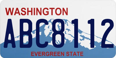 WA license plate ABC8112