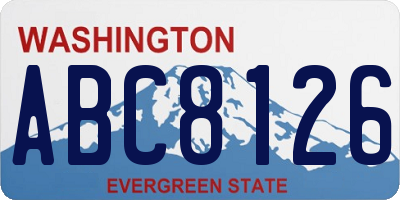 WA license plate ABC8126