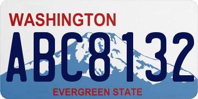 WA license plate ABC8132