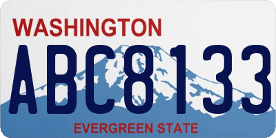 WA license plate ABC8133