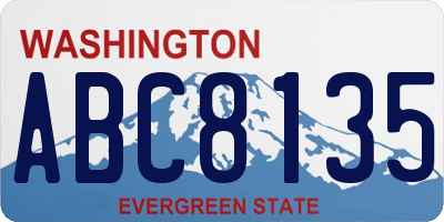 WA license plate ABC8135