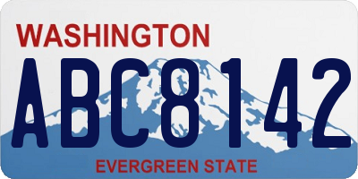 WA license plate ABC8142