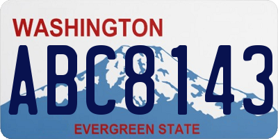 WA license plate ABC8143