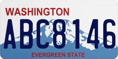 WA license plate ABC8146