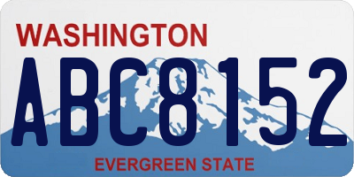 WA license plate ABC8152