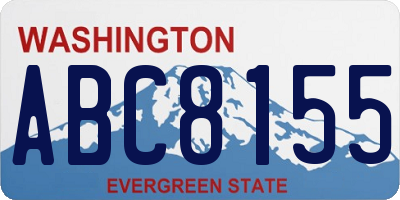 WA license plate ABC8155