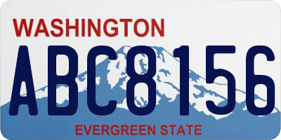 WA license plate ABC8156