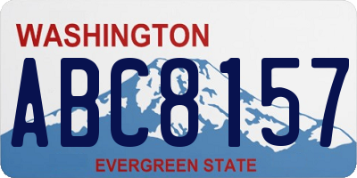 WA license plate ABC8157