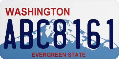 WA license plate ABC8161