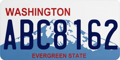 WA license plate ABC8162